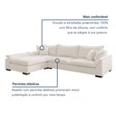 Ver imagem 6 de Sofá de Canto 6 Lugares com Chaise Modulado 320cm com Base em Madeira Maciça Dominique Boucléo Yescasa