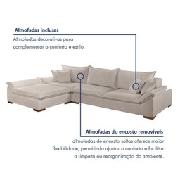 Sofá de Canto 6 Lugares 330cm X 125cm - 4