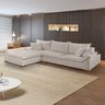 Sofá Modulado com Chaise e Almofadas Soltas M201 Base em Madeira Maciça - 2
