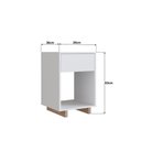 Ver imagem 2 de Mesa de Cabeceira e Lateral Emovell Nomad B88 1 Gaveta Branco Montana MDP com Nicho