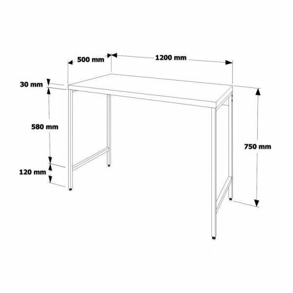 Conjunto Home Office Industrial 2 Peças Escrivaninha com Estante Active Yescasa - 3