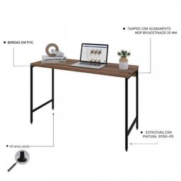Kit Industrial 2 Peças Escrivaninha com Estante Active Yescasa - 8
