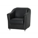 Ver imagem 2 de Kit 2 Poltronas Decorativa Bia Corino Preto Twdecora