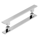 Ver imagem 2 de Puxador De Porta Pivotante Barra Chata Duplo Cromado 1.20 Mt