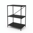 Ver imagem 2 de Estante Bari sem Porta 3 Prateleiras Aco Carbono 50cm Preto Klm Store 3 Prateleiras