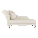 Ver imagem 2 de Divã Recamier Chaise Longue Valentina Clássico com Pés de Madeira Bouclê Bege - Desk Design