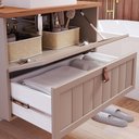 Ver imagem 3 de Armário Gabinete Sense 80cm Cappuccino/freijó para Banheiro com Cuba e Espelho Gota - Mgm