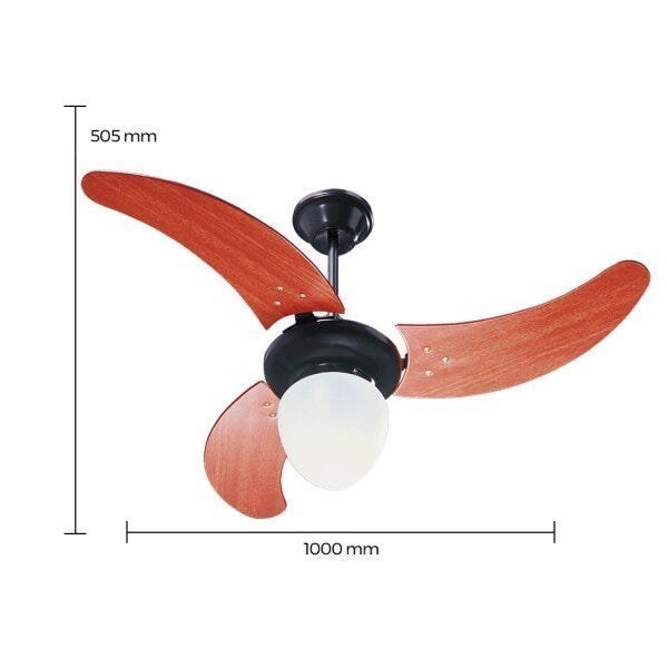 Ventilador de Teto 220V Pás Envernizadas Buzios Max Tron - 3