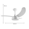 Ventilador de Teto 110V LED Branco Buzios Max Tron - 4