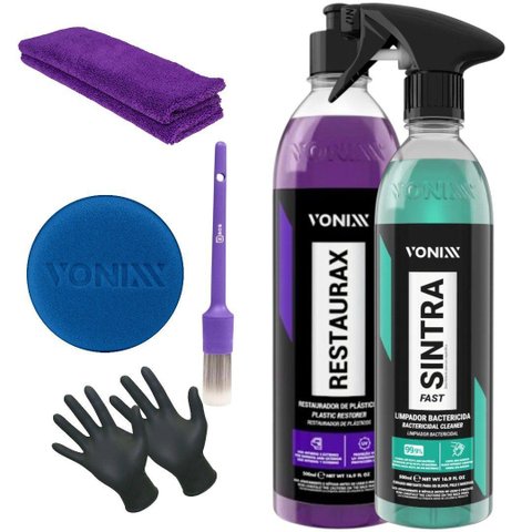 Kit Sintra Fast Limpador Apc Plásticos + Restaurax Vonixx