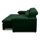 Ver imagem 4 de Sofa Retratil Reclinavel 2 Lugares 2,60m Crystal Veludo Verde Lansofbr