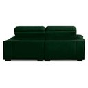 Ver imagem 5 de Sofa Retratil Reclinavel 2 Lugares 2,60m Crystal Veludo Verde Lansofbr
