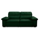Ver imagem 3 de Sofa Retratil Reclinavel 2 Lugares 2,60m Crystal Veludo Verde Lansofbr