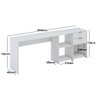 Escrivaninha Mesa para Computador Office em L Durango 2 Gavetas e 3 Nichos 135cm Cor:branco - 4
