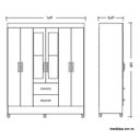 Ver imagem 6 de Guarda Roupa Mobi 6 Portas 2 Portas Freijo com Titanium - Albatroz