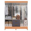 Ver imagem 3 de Guarda Roupa Mobi 6 Portas 2 Portas Freijo com Titanium - Albatroz