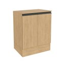 Ver imagem 3 de Balcão Planejado 2 Portas 70cm com Tampo Nara CabeCasa MadeiraOriginals Marrom/Avena