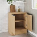 Ver imagem 5 de Balcão Planejado 2 Portas 70cm com Tampo Nara CabeCasa MadeiraOriginals Marrom/Avena