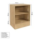 Ver imagem 4 de Balcão Planejado 2 Portas 70cm com Tampo Nara CabeCasa MadeiraOriginals Marrom/Avena