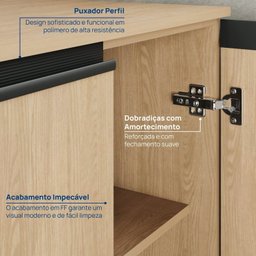 Balcão 2 Portas 70cm com Tampo Nara CabeCasa MadeiraMadeira - 7