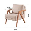 Ver imagem 4 de Kit 2 Poltronas Mona Sued Bege - Kimi Design