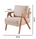 Ver imagem 4 de Kit 2 Poltronas Mona Sued Bege - Kimi Design