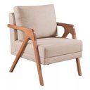 Ver imagem 3 de Kit 2 Poltronas Mona Sued Bege - Kimi Design