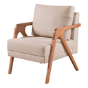 Ver imagem 2 de Kit 2 Poltronas Mona Sued Bege - Kimi Design