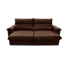 Ver imagem 6 de Sofá Retrátil Reclinável Grécia 2,70m Suede Velut Marrom Molas no Assento - King House