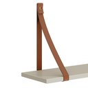 Ver imagem 3 de Kit 2 Prateleiras Luna 89,6cm Areia Fosco com Alças de Couro - Reller Móveis