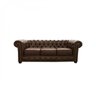 Sofá 3 Lugares com Tachas em Couro Legítimo Chesterfild  - 5