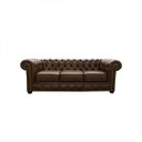 Ver imagem 5 de Sofá 3 Lugares com Tachas em Couro Legítimo Chesterfild