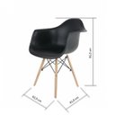 Ver imagem 4 de Kit 2 Cadeiras Eames Arm Dsw-m Bege/Fendi