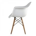 Ver imagem 5 de Kit 4 Cadeiras Base em Madeira Eames Arm Dsw Branco
