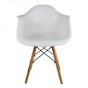 Ver imagem 6 de Kit 4 Cadeiras Base em Madeira Eames Arm Dsw Branco
