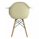 Ver imagem 2 de Kit 4 Cadeiras Base em Madeira Eames Arm Dsw Bege/Fendi