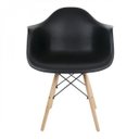 Ver imagem 6 de Kit 4 Cadeiras Base em Madeira Eames Arm Dsw Preto
