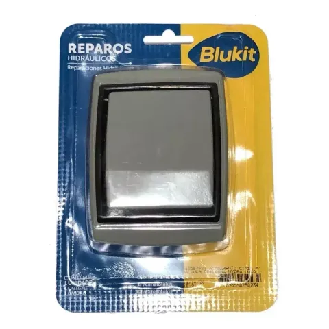 Acabamento P/ Válvula Hydra Luxo Cinza em Abs - Blukit