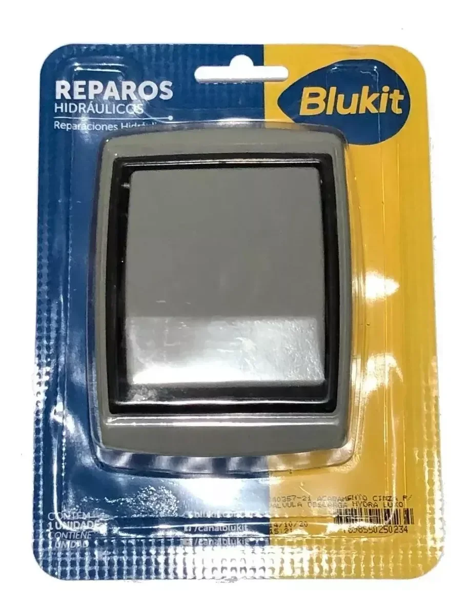 Ver imagem 1 de Acabamento P/ Válvula Hydra Luxo Cinza em Abs - Blukit