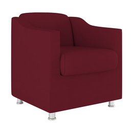 Kit 4 Poltronas Tilla Decorativas Consultório Sala Tecido Suede Cor:Marsala - 3