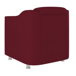 Kit 4 Poltronas Tilla Decorativas Consultório Sala Tecido Suede Cor:Marsala - 5