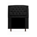 Ver imagem 2 de Kit Cabeceira Geovana + Calçadeira Baú Veneza Solteiro 100cm Suede - Renascer Decor:Preto