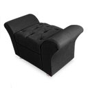 Ver imagem 3 de Kit Cabeceira Geovana + Calçadeira Baú Veneza Solteiro 100cm Suede - Renascer Decor:Preto