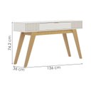 Ver imagem 3 de Aparador para Sala 1 Gaveta 136 Cm Riviera Off White Freijo Colibri