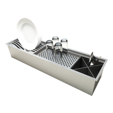 Canal Organizador Calha P/ Cozinha Escorredor Pia Umida 75cm Technox