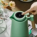 Ver imagem 3 de Garrafa Térmica com Termômetro 1l Cabo para Madeira Chá Café Cor:verde