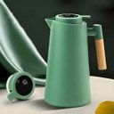 Ver imagem 2 de Garrafa Térmica com Termômetro 1l Cabo para Madeira Chá Café Cor:verde
