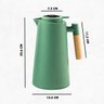 Garrafa Térmica com Termômetro 1l Cabo para Madeira Chá Café Cor:verde - 8