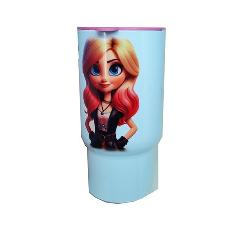 Copo de Polimero para Carro com Seu Personagem Feito com Ia Coleção Tea & Amor Cania011