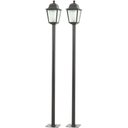 Ver imagem 1 de 2 Luminárias de Chão para Jardim Pretas Postes Coloniais Dital Linha Soberana Área Externa